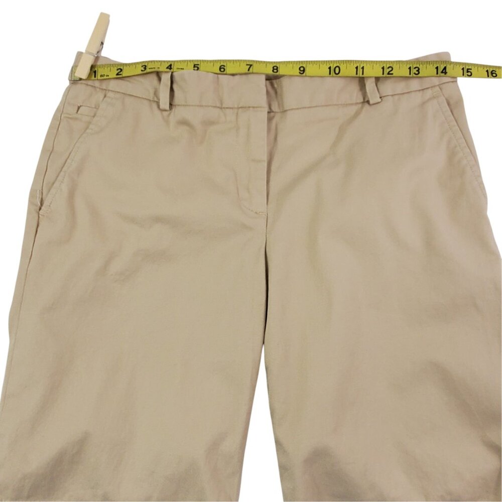 Talbots Petite Flat Front Shorts Women’s Khaki Casual Chinos - Size 4P - Picture 6 of 9